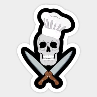 Badass Chef Skull Sticker